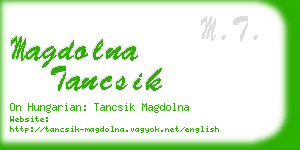 magdolna tancsik business card